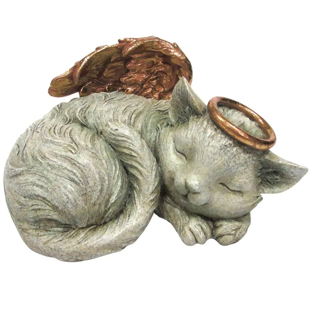 Angel Cat Sleeping Cremation Urn
